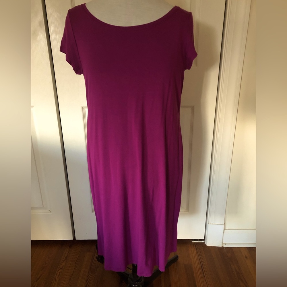 SWEET DEAL🌸 $14 🌸E.F. Easy Knit Dress with Cap Sleeves and Side Slits. Size: Sm
